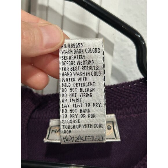 Napa Valley Short Sleeve Knit Top Purple Plus Sz 2X Zip Back Cotton Acrylic - Picture 7 of 9